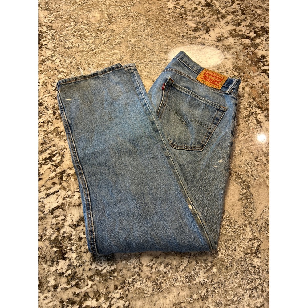 Vintage 1990s Levi's 505 Regular Fit Straight Leg Blue Denim Jeans 36x34